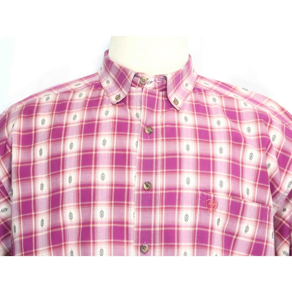 Ariat WF Seamus FTD Terra Rouge L/S Classic Fit Check Western Shirt Mens‎ Sz 2XL - Picture 2 of 7